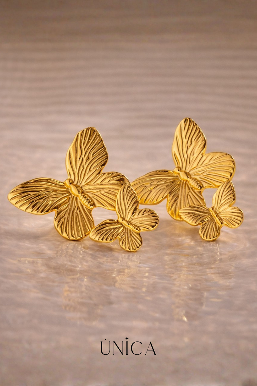 Set 3: Aretes Mariposa + Pulsera Lua