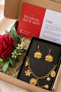 Set 2: Aretes Trebol + Collar Bianca